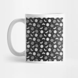 Juicy watermelon and slices (black) Mug